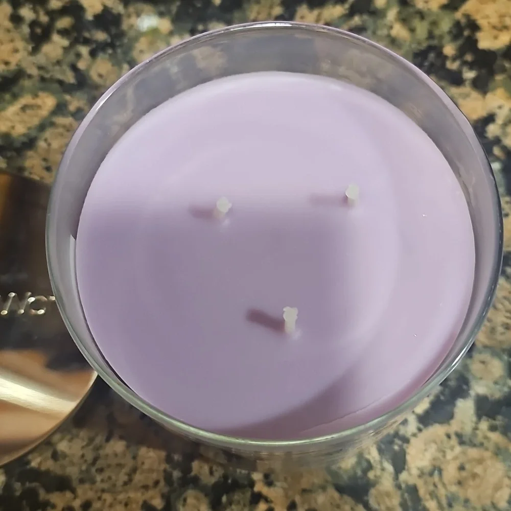 BBW Lavender Marshmallow Exclusively Fragranced Soy Wax 3 Wick Candle - - Picture 3 of 4